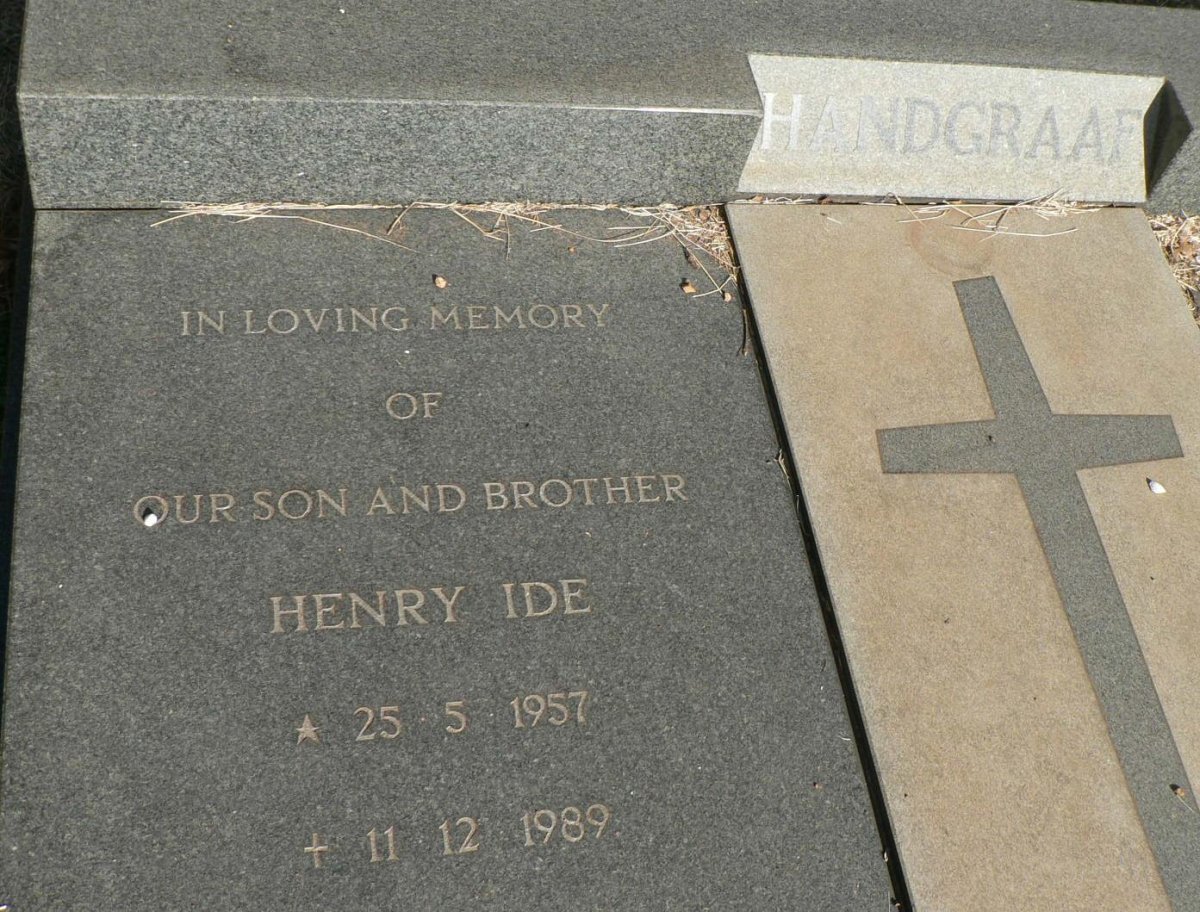 HANDGRAAF Henry Ide 1957-1989