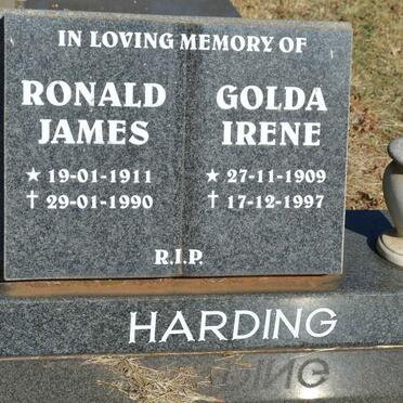 HARDING Ronald James 1911-1990 &amp; Golda Irene 1909-1997