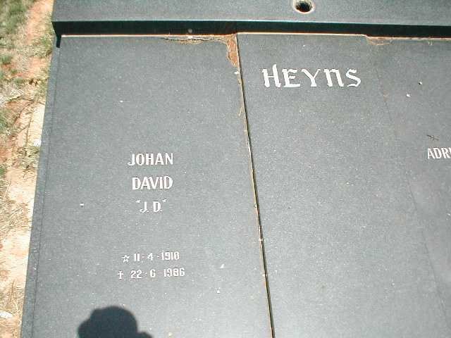 HEYNS Johan David 1910-1986
