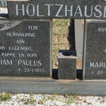 HOLTZHAUSEN Abraham Paulus 1912-1977 &amp; Maria Elizabeth 1916-2005