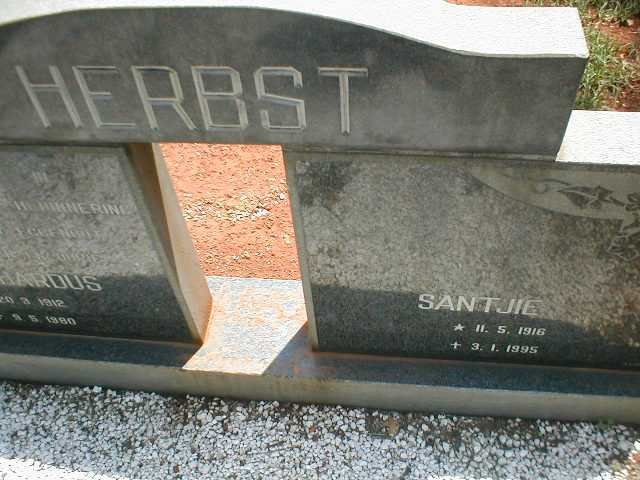 HERBST Santjie 1916-1995