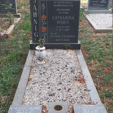 JAHNIG Catharina Maria 1907-1992 :: DELPORT Jacobus Johannes 1932-2016 & Ruth Augusta 1935-2015 _1