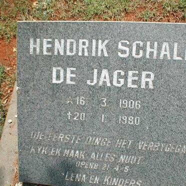 JAGER Hendrik Schalk, de 1906-1980