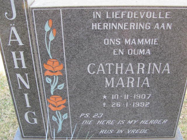 JAHNIG Catharina Maria 1907-1992 :: DELPORT Jacobus Johannes 1932-2016 & Ruth Augusta 1935-2015 _2