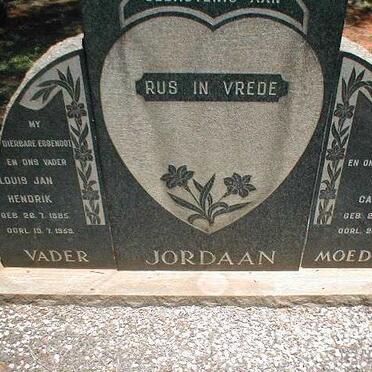 JORDAAN Louis Jan Hendrik 1885-1953 &amp; Catharina 1888-1978