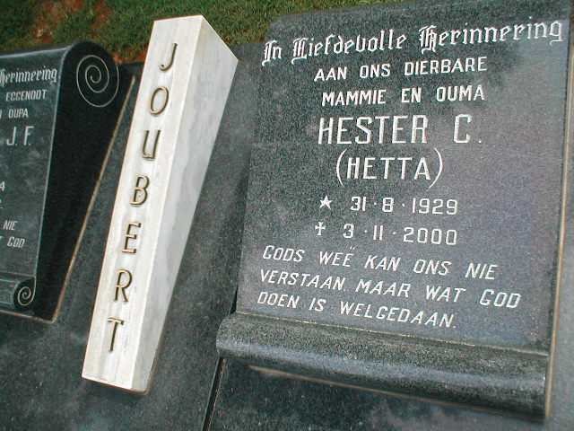 JOUBERT Hester C. 1929-2000
