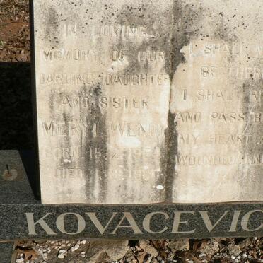 KOVACEVICH Meryl Wendy 1954-1981
