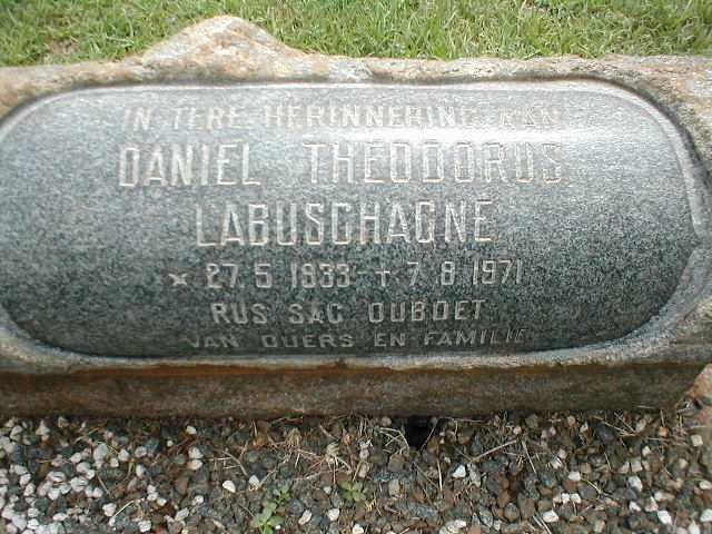 LABUSCHAGNE Daniel Theodorus 1933-1971
