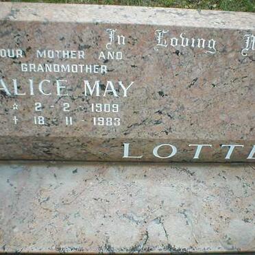 LOTTER Alice May 1909-1983