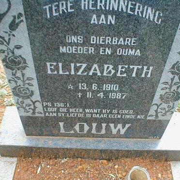 LOUW Elizabeth 1910-1987