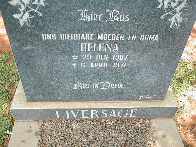 LIVERSAGE Helena 1907-1971