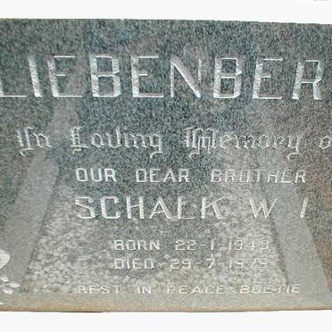 LIEBENBERG Schalk W.I. 1943-1975