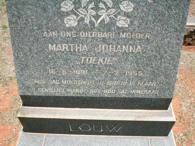 LOUW Martha Johanna 1891-1955