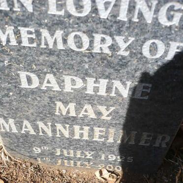 MANNHEIMER Daphne May 1925-2001