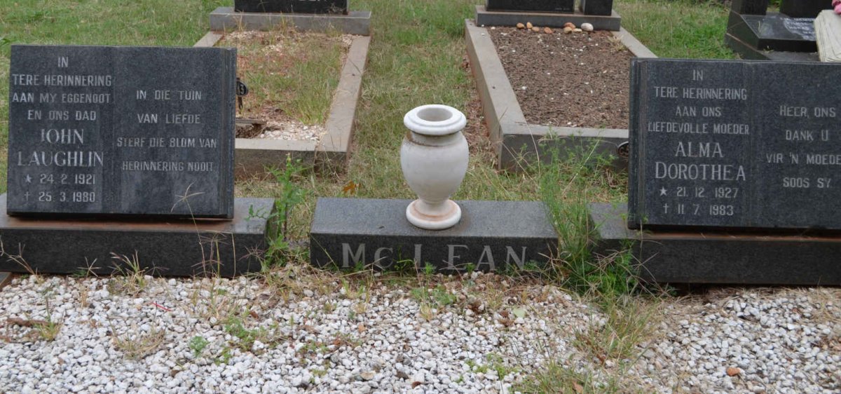 MCLEAN John Laughlin 1921-1980 &amp; Alma Dorothea 1927-1983
