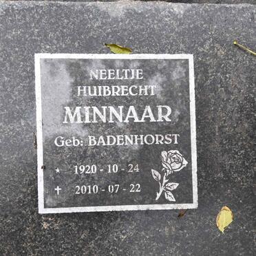 MINNAAR Neeltjie Huibrecht nee BADENHORST 1920-2010