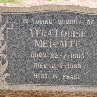 METCALFE Vera Louise 1905-1968