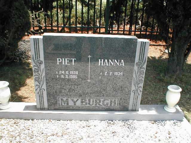 MYBURGH Piet 1930-1985 &amp; Hanna 1934-