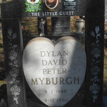 MYBURGH Butch 1957-1999 &amp; Fran 1956-2001 :: MYBURGH Dylan David Peter 1988-1990