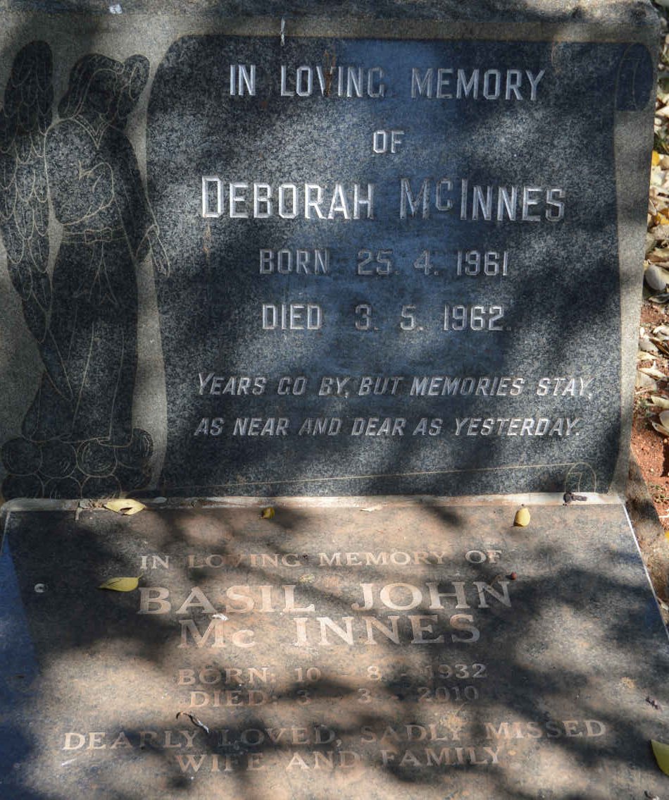 MCINNES Basil John 1932-2010 :: MCINNES Deborah 1961-1962