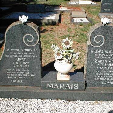 MARAIS Gert 1898-1970 &amp; Sarah Ann 1899-1976