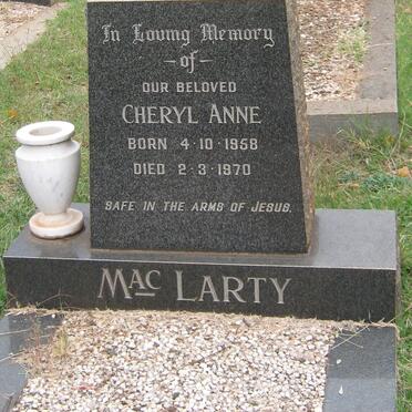 MACLARTY Cheryl Anne 1958-1970
