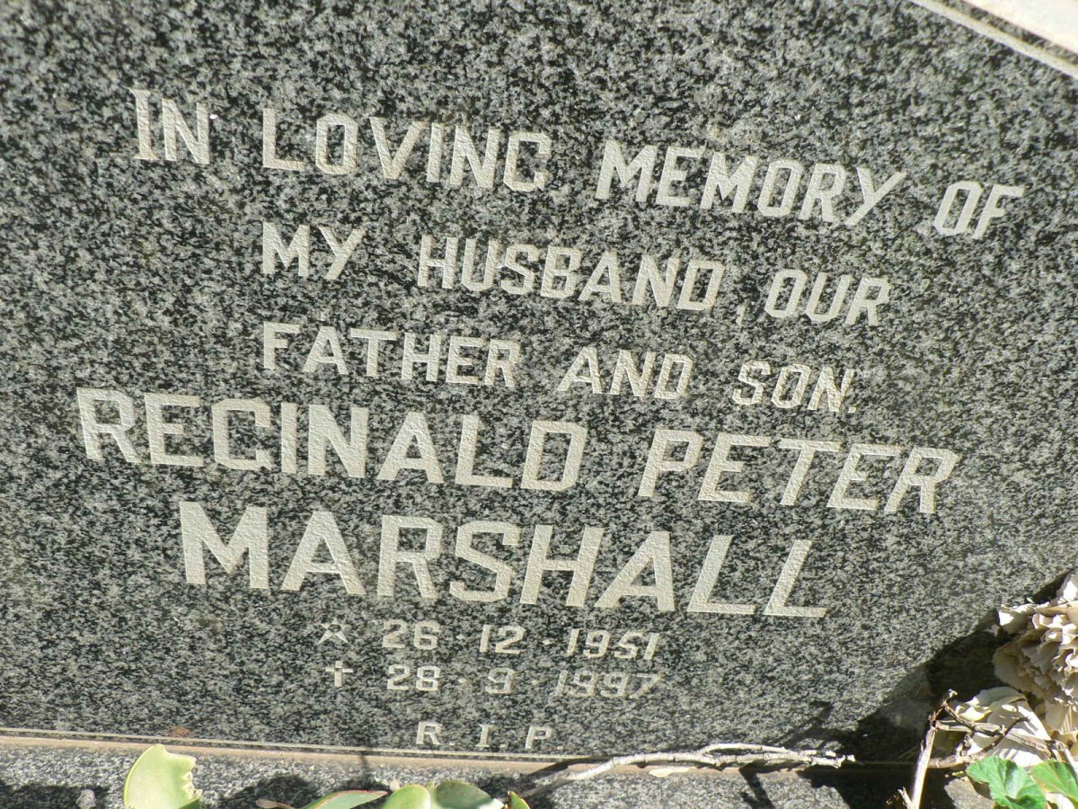 MARSHALL Reginald Peter 1951-1997