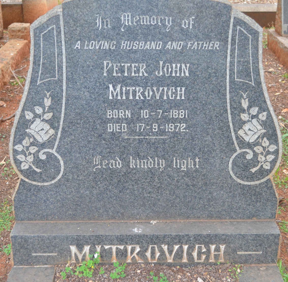 MITROVICH Peter John 1881-1972