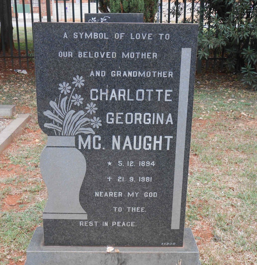 MCNAUGHT Charlotte Georgina 1894-1981