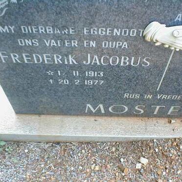 MOSTERT Frederik Jacobus 1913-1977