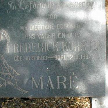 MARÉ Frederick Korsten 1893-1967