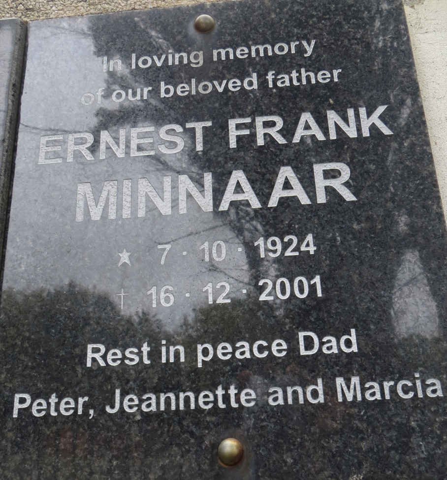 MINNAAR Ernest Frank 1924-2001