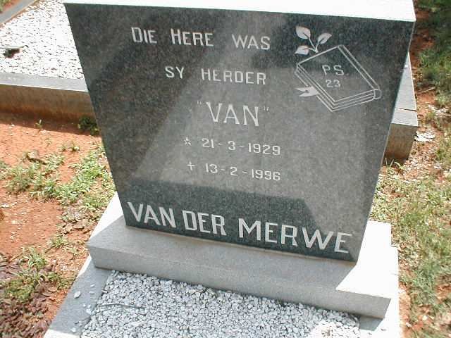 MERWE Van, van der 1929-1996