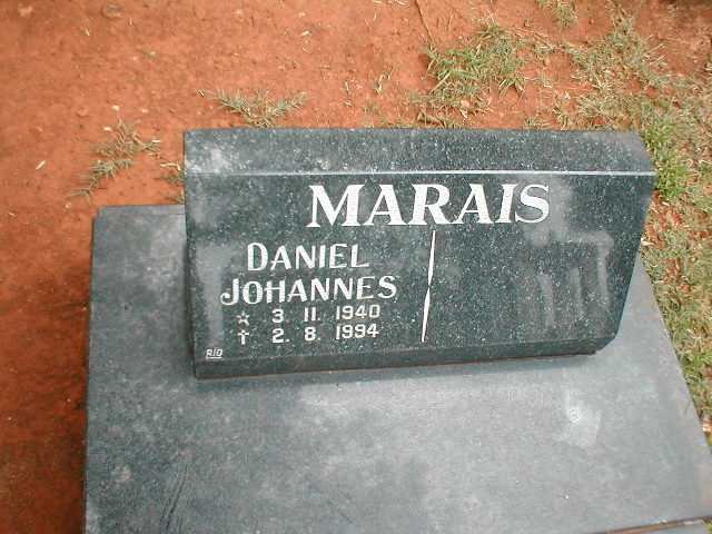 MARAIS Daniël Johannes 1940-1994