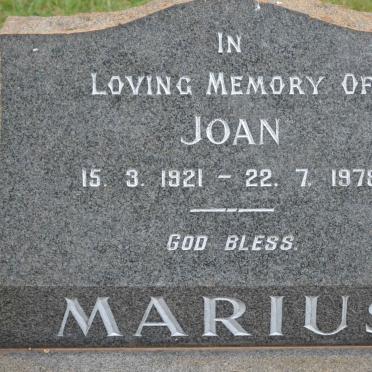 MARIUS Joan 1921-1978