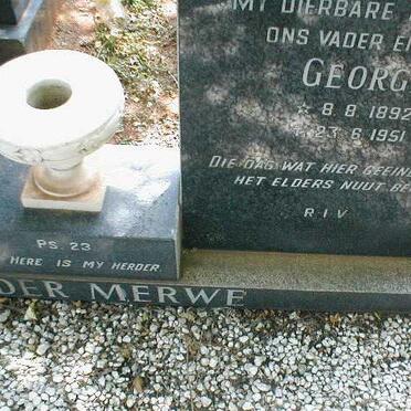 MERWE George, van der 1892-1951