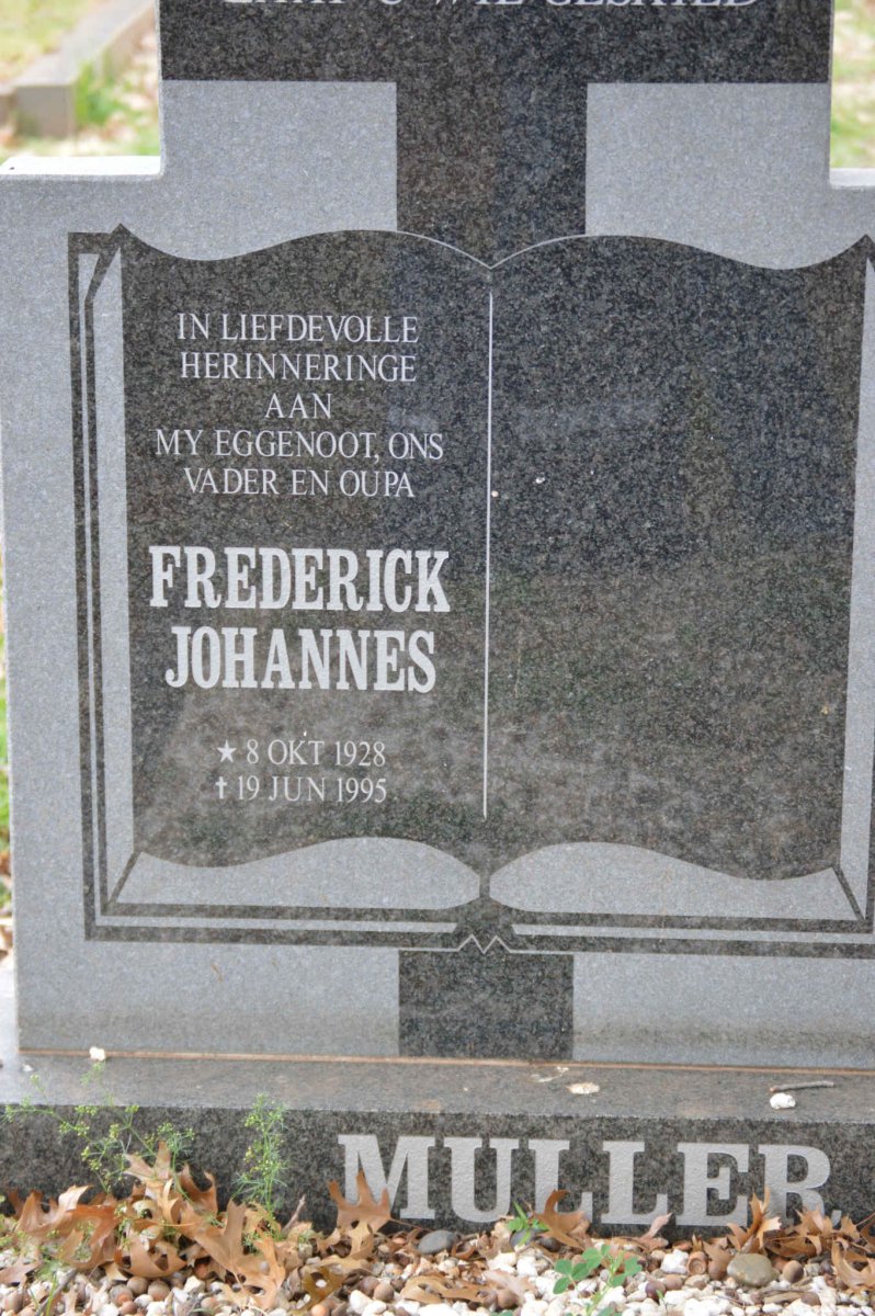 MULLER Frederick Johannes 1928-1995