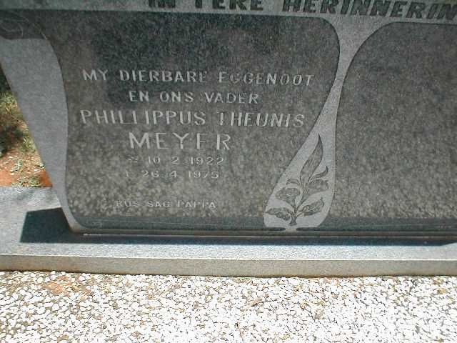 MEYER Philippus Theunis 1922-1975