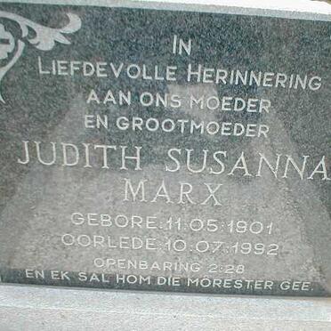 MARX Judith Susanna 1901-1992