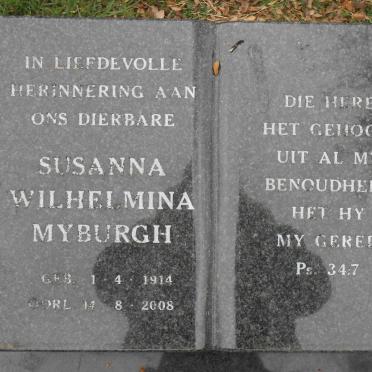 MYBURGH Susanna Wilhelmina 1914-2008 :: VENTER Peter William 193?-2008