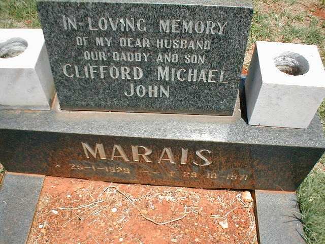 MARAIS Clifford Michael John 1929-1971