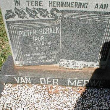 MERWE Pieter Schalk, van der 1930-1987