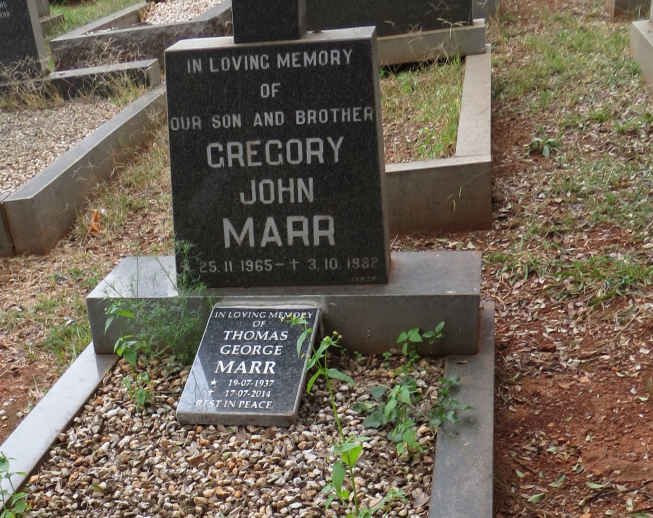 MARR Thomas George 1937-2014 :: MARR Gregory John 1965-1982
