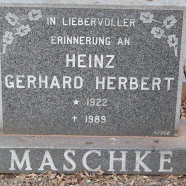MASCHKE Heinz Gerhard Herbert 1922-1989