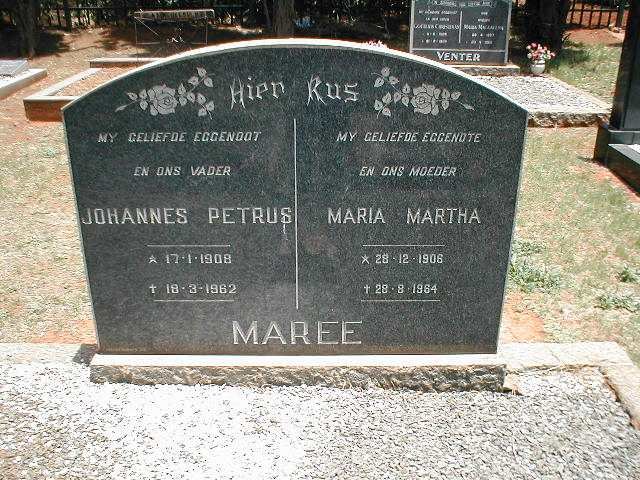 MAREE Johannes Petrus 1908-1964 &amp; Maria Martha 1908-1964