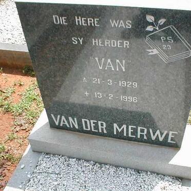 MERWE Van, van der 1929-1996