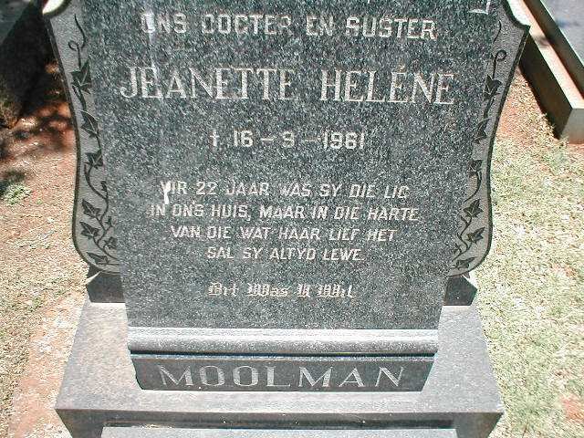 MOOLMAN Jeanette Helene -1961