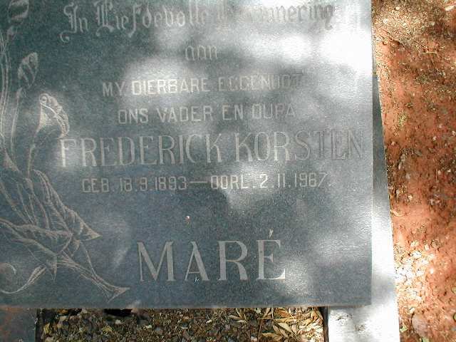 MARÉ Frederick Korsten 1893-1967