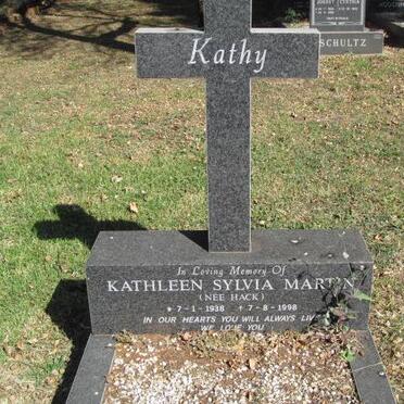 MARTIN Kathleen Sylvia nee HACK 1938-1998