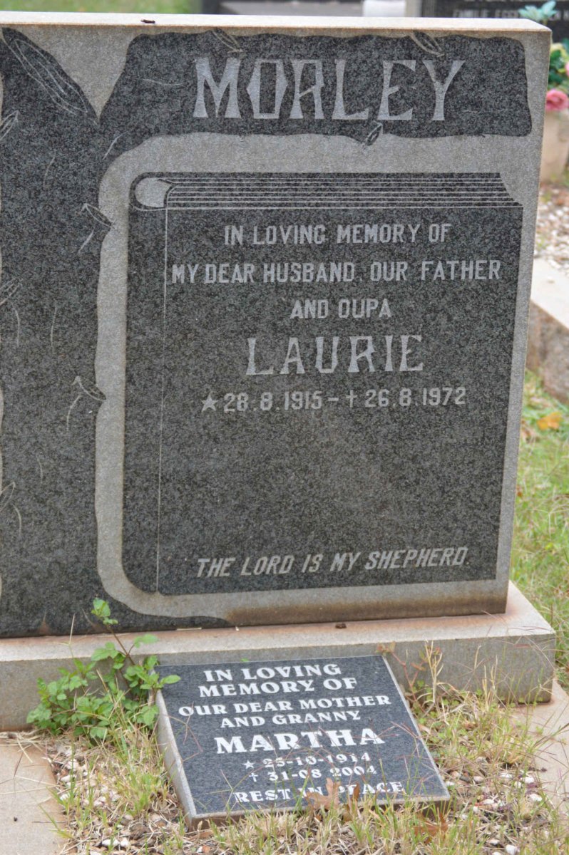 MORLEY Laurie 1915-1972 &amp; Martha 1914-2004